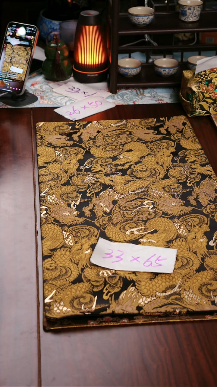 【福利金龙双面】中国风干泡织锦茶席33*65