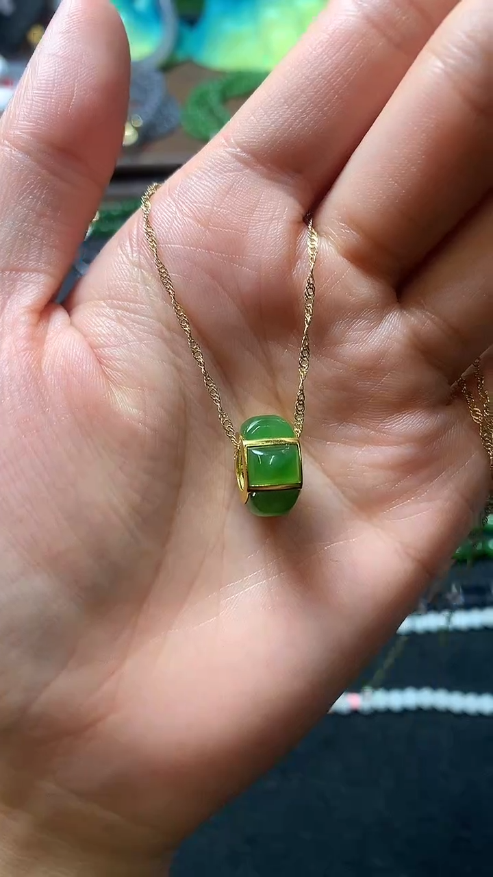 【闪购商品】和田玉吊坠(赠链)银S925镶嵌吊坠