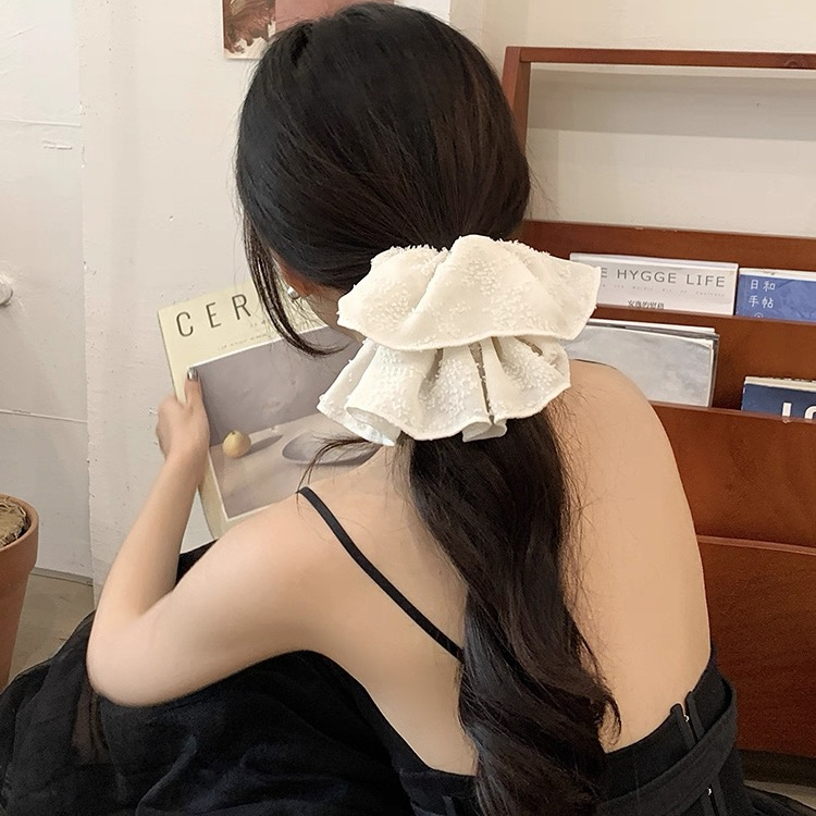 VAMER樱花点点甜美气质温柔发圈女法式文艺超仙发绳简约百搭头绳