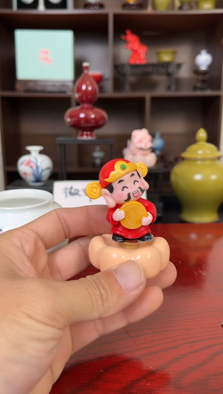 摆件瓷12.14早微瑕小花瓶摆件