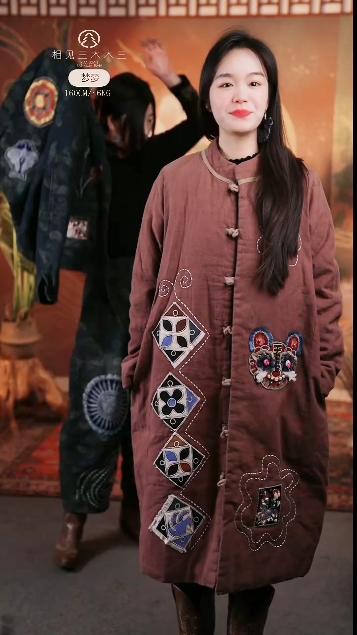 棉服款式长款699