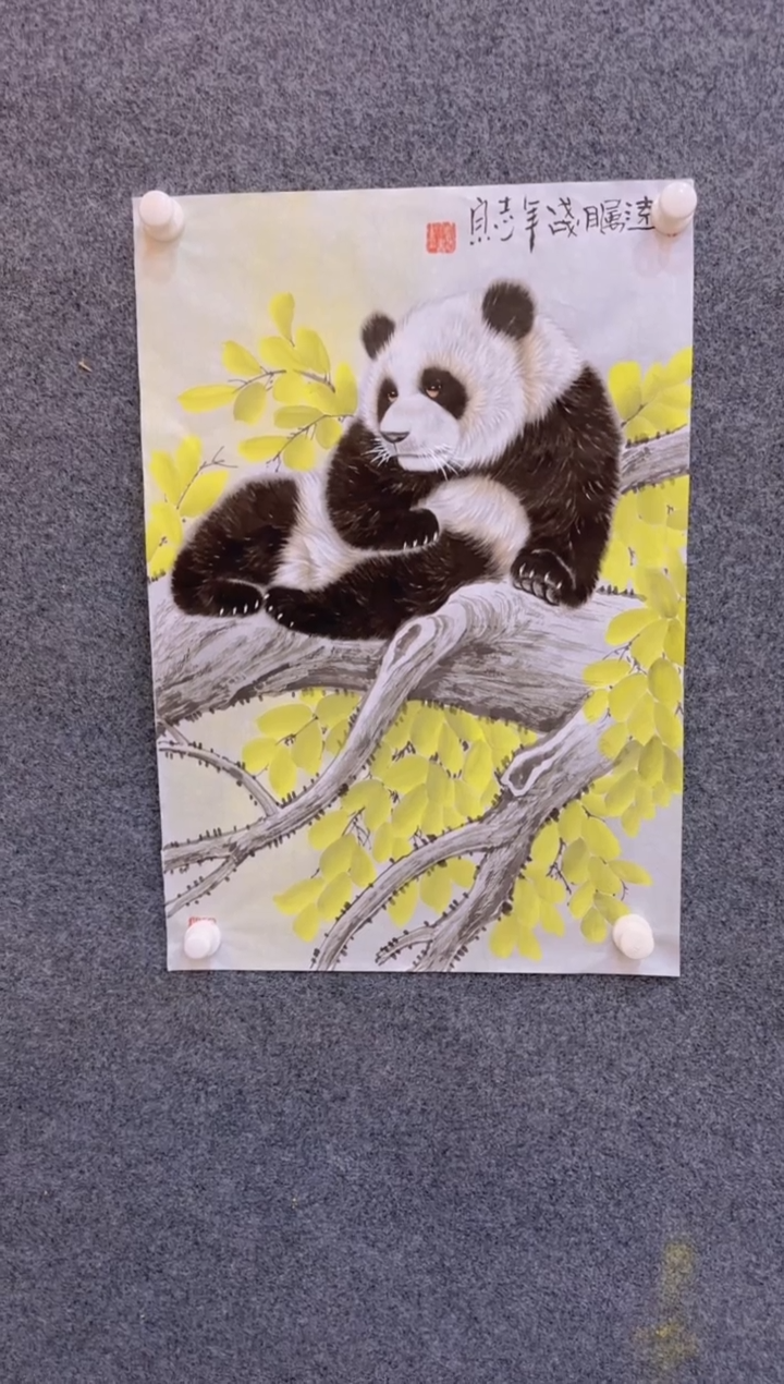 【闪购商品】国画2.25-郑志宗-四尺三开动物-9