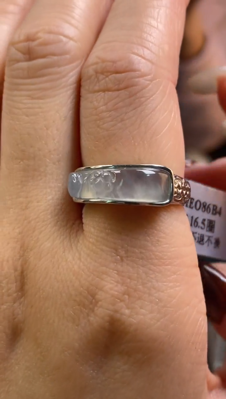 颈饰银S925镶嵌翡翠净货16845