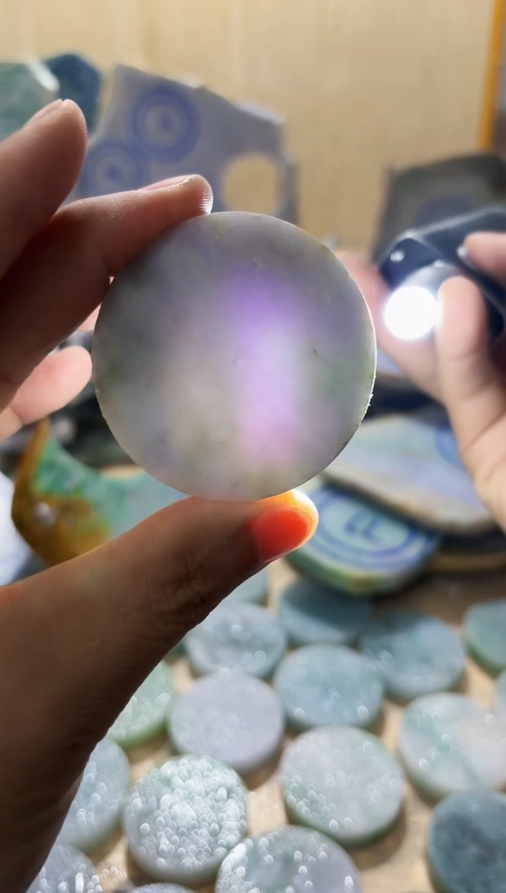 【闪购商品】翡翠颈饰未镶嵌A货闯文2429