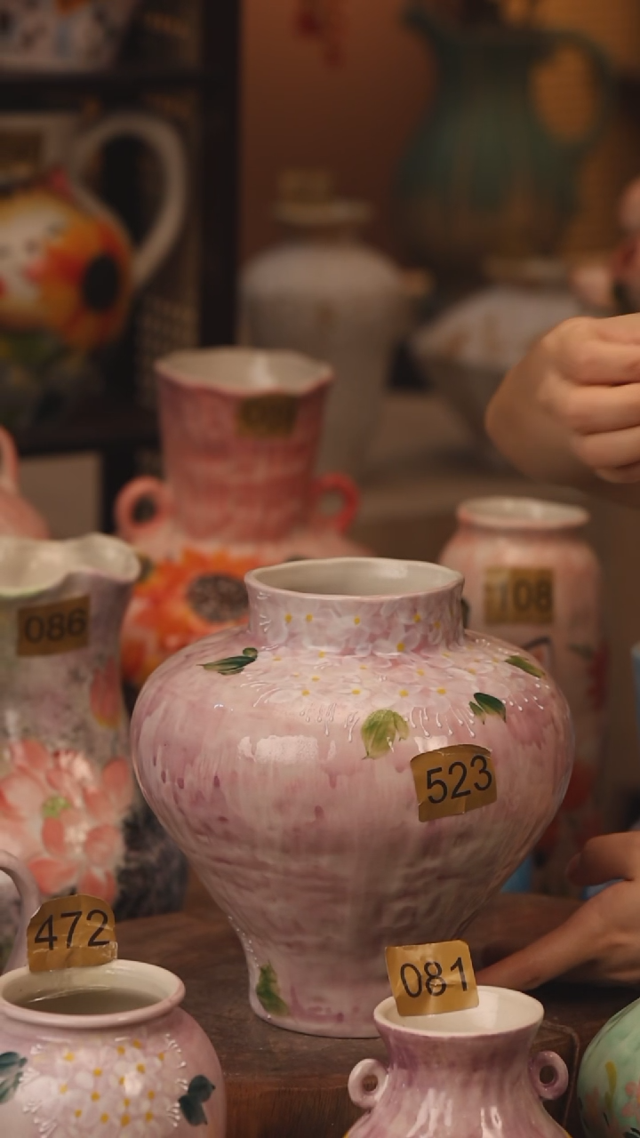 陶瓷523景德镇设计师手作花器摆件侘寂风
