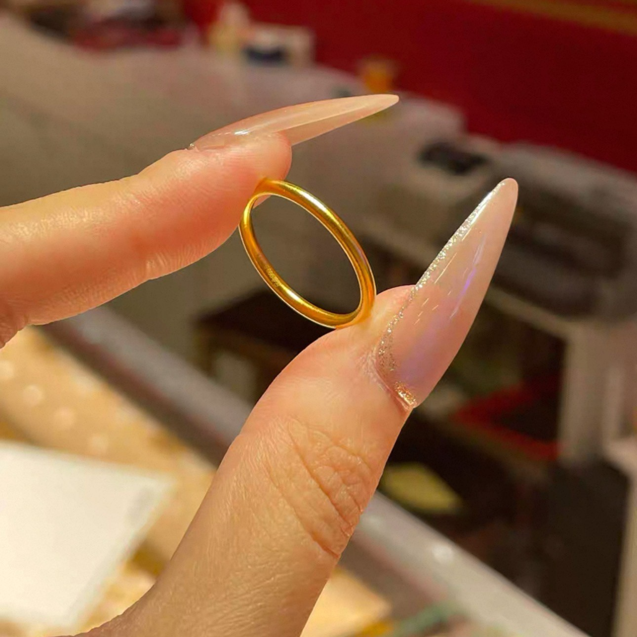 999镀三生三世实心戒时尚不掉色