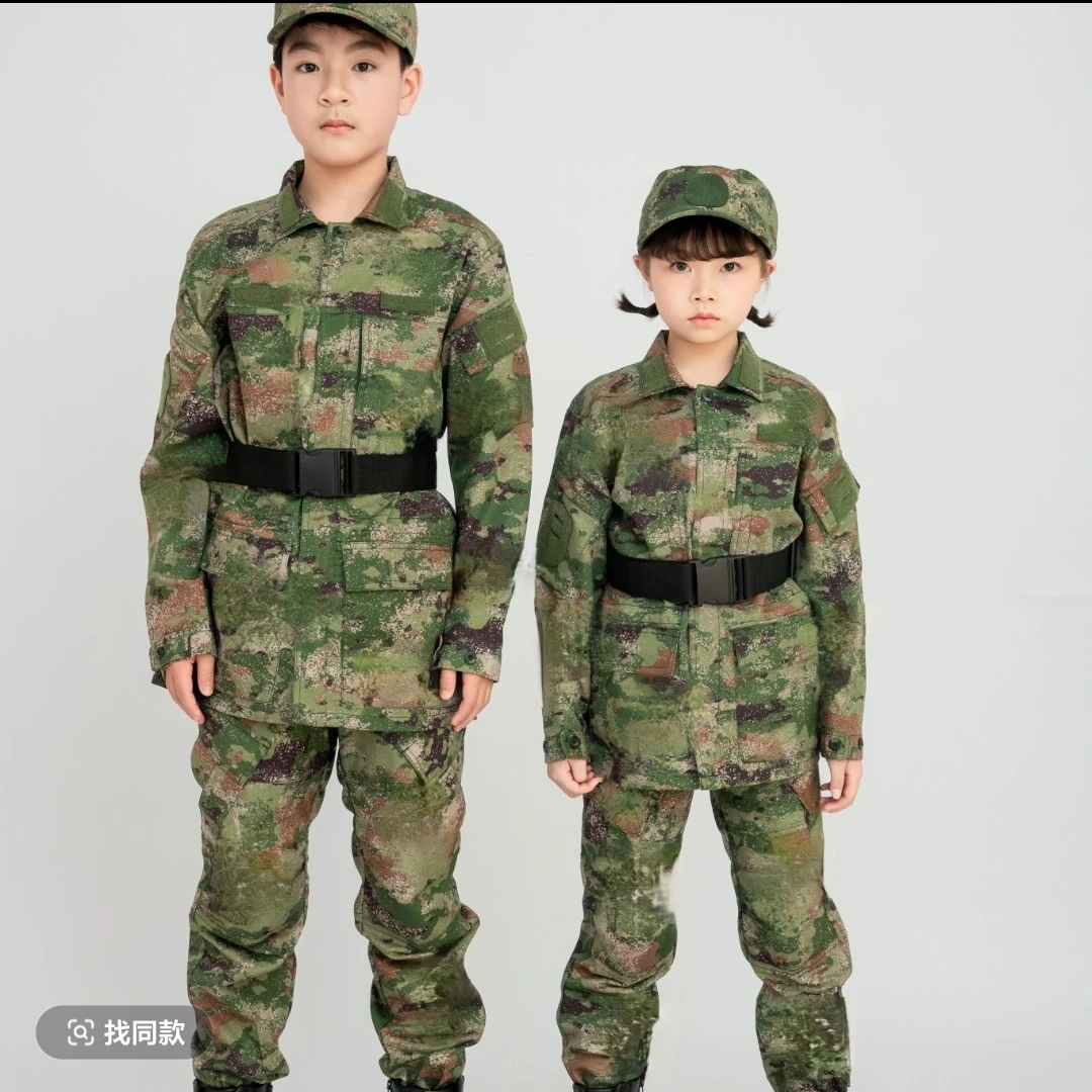 春夏款男女童长袖套装户外拓展训练耐磨学生作训服(无帽)