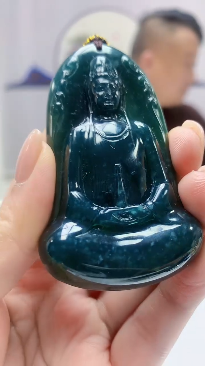 【闪购商品】定制翡翠未镶嵌4969ms-毛货观音51