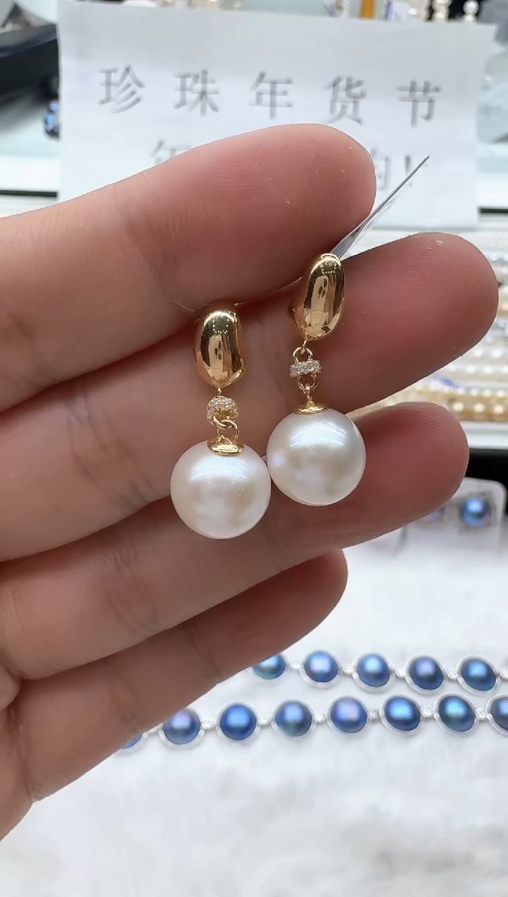 【闪购商品】淡水珍珠耳饰银S925镶嵌清货