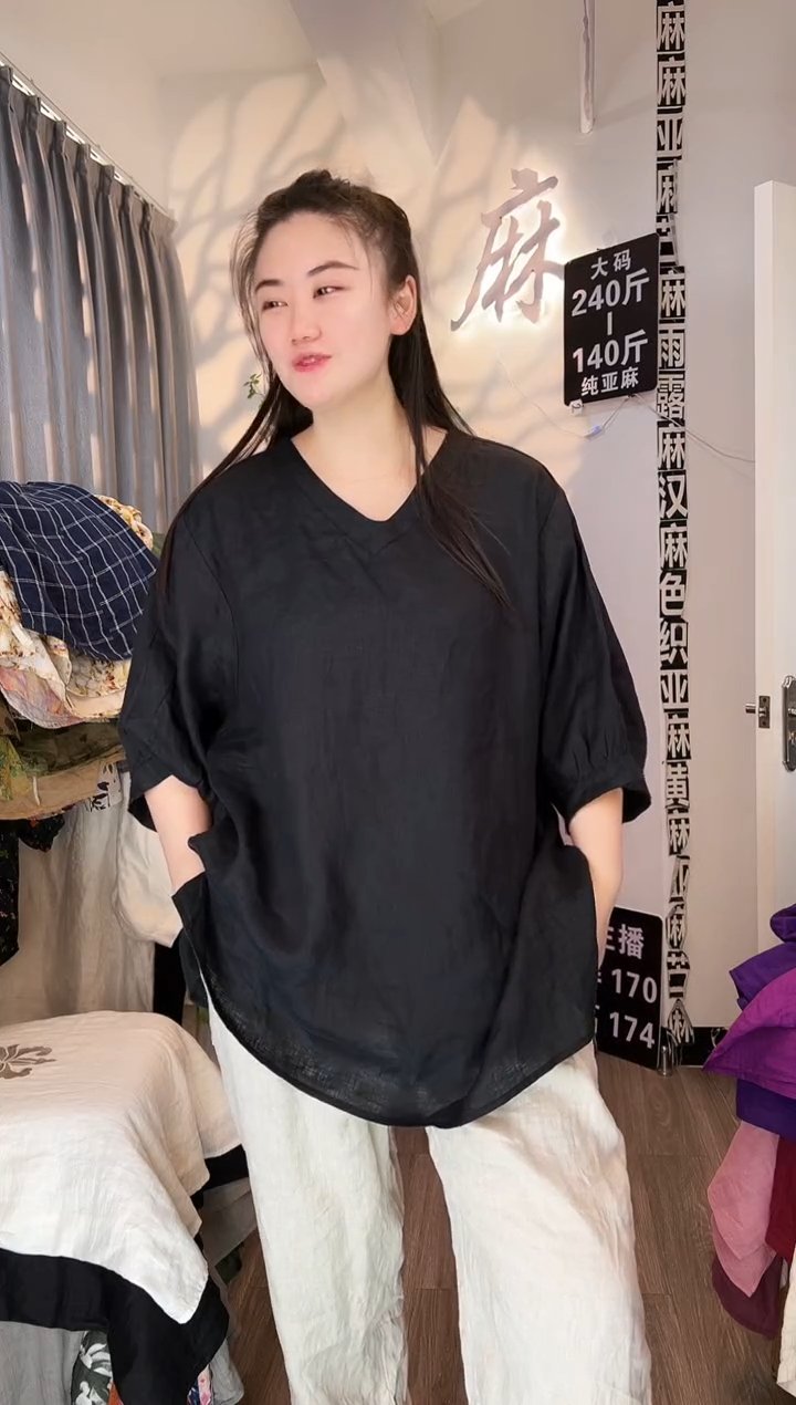 亚麻汉麻苎麻大码女装。