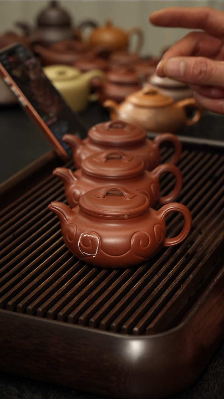 茶壶紫砂180cc红皮龙仿古如意微微消磁