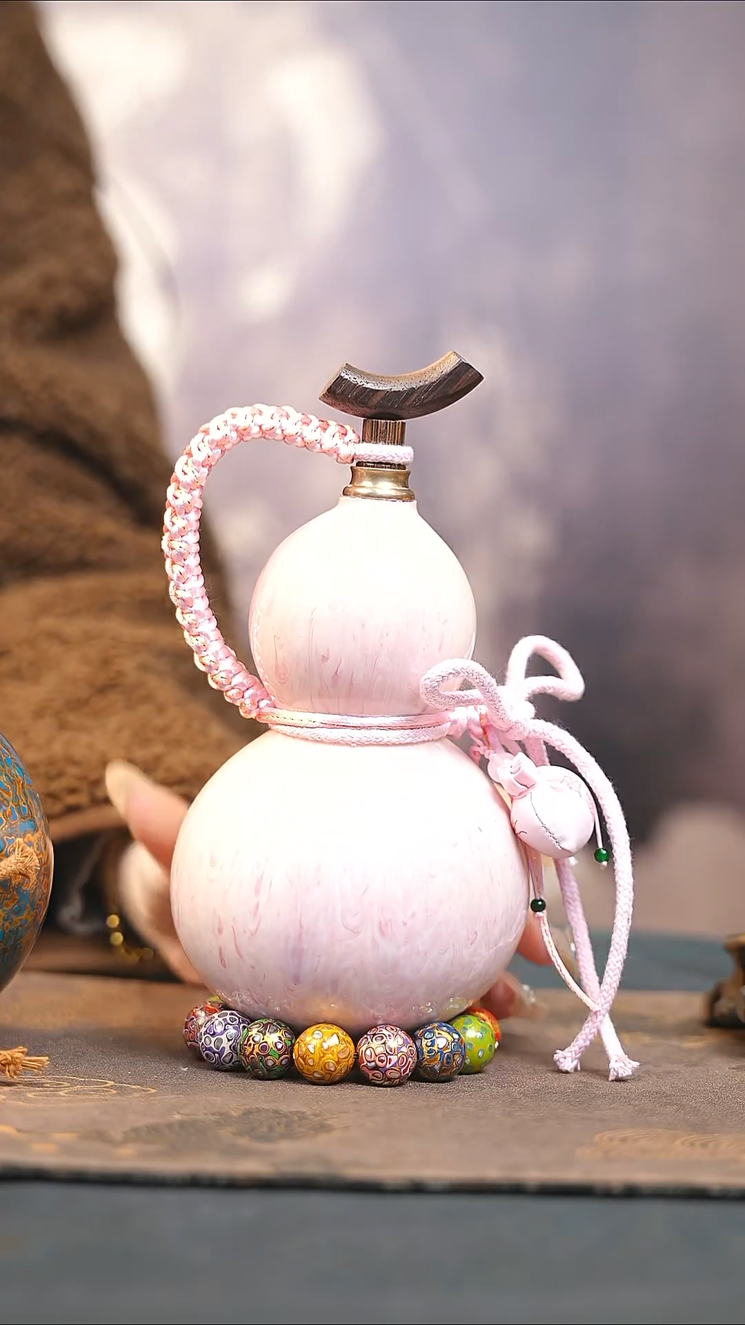 【闪购商品】XF223漆艺酒葫芦不包手串及旋转底座