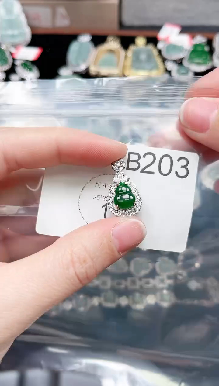 【闪购商品】翡翠颈饰未镶嵌203赠皮绳