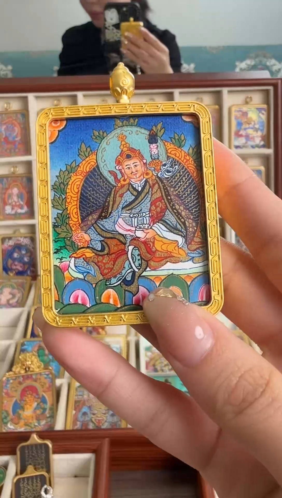 【闪购商品】吊坠纯手绘唐卡莲花大师