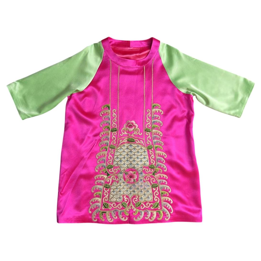 锦帛花衣天下新款原创重工刺绣夏季女装国风时尚百搭休闲卫衣外套