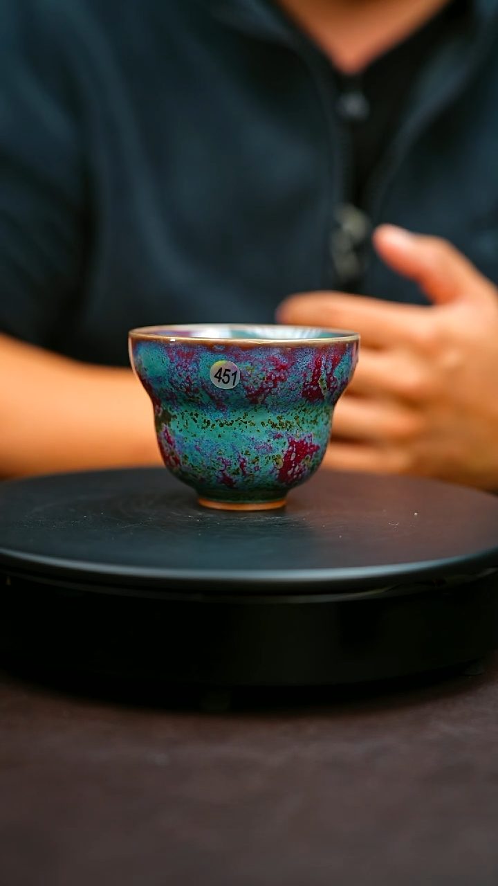 451#原矿钧瓷炉钧釉福禄杯