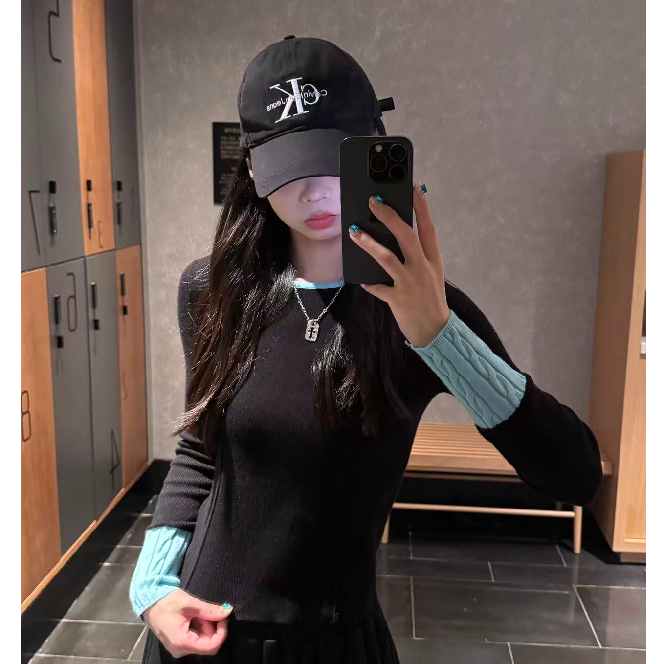 【清！！！】【夏春茶】秋冬季复古美式撞色拼接设计感显瘦针织打底衫