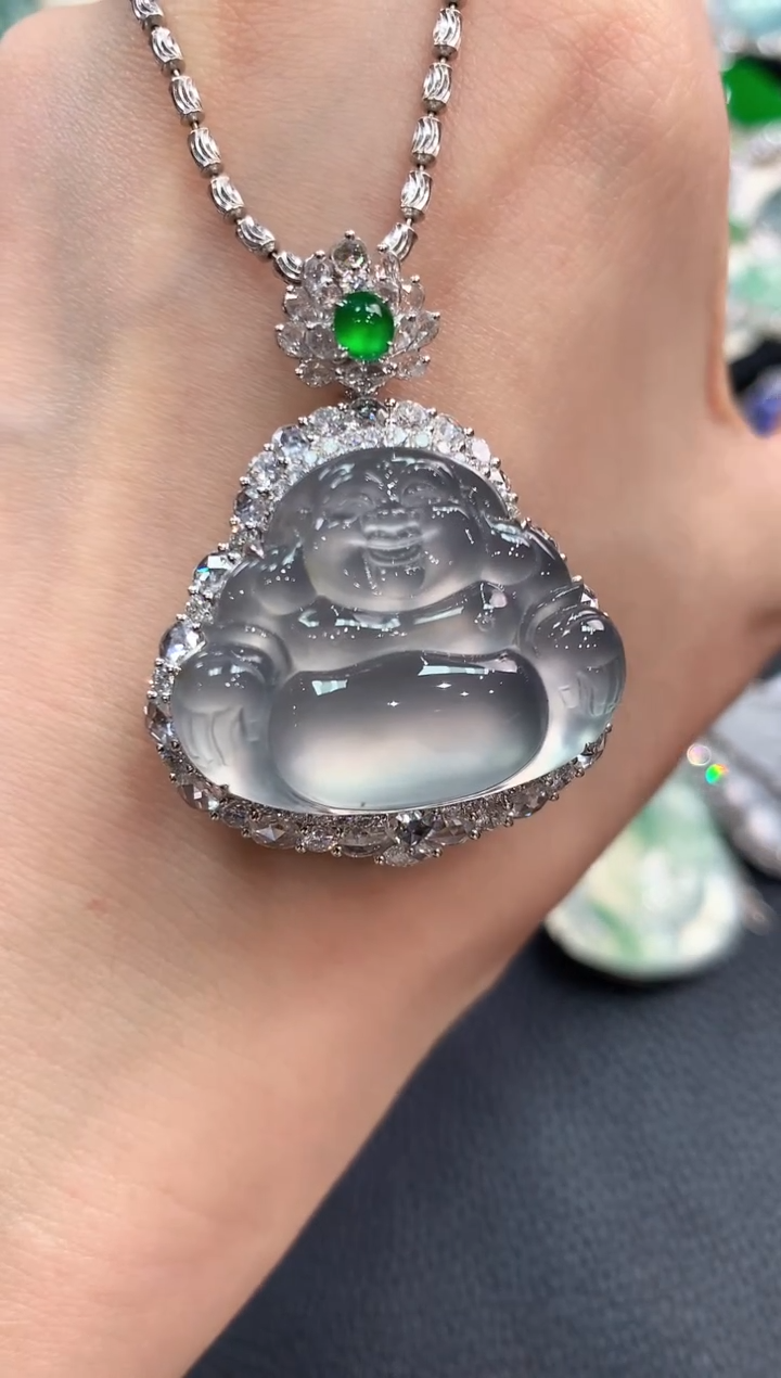 【闪购商品】翡翠吊坠(不含链)18K金镶嵌m42       