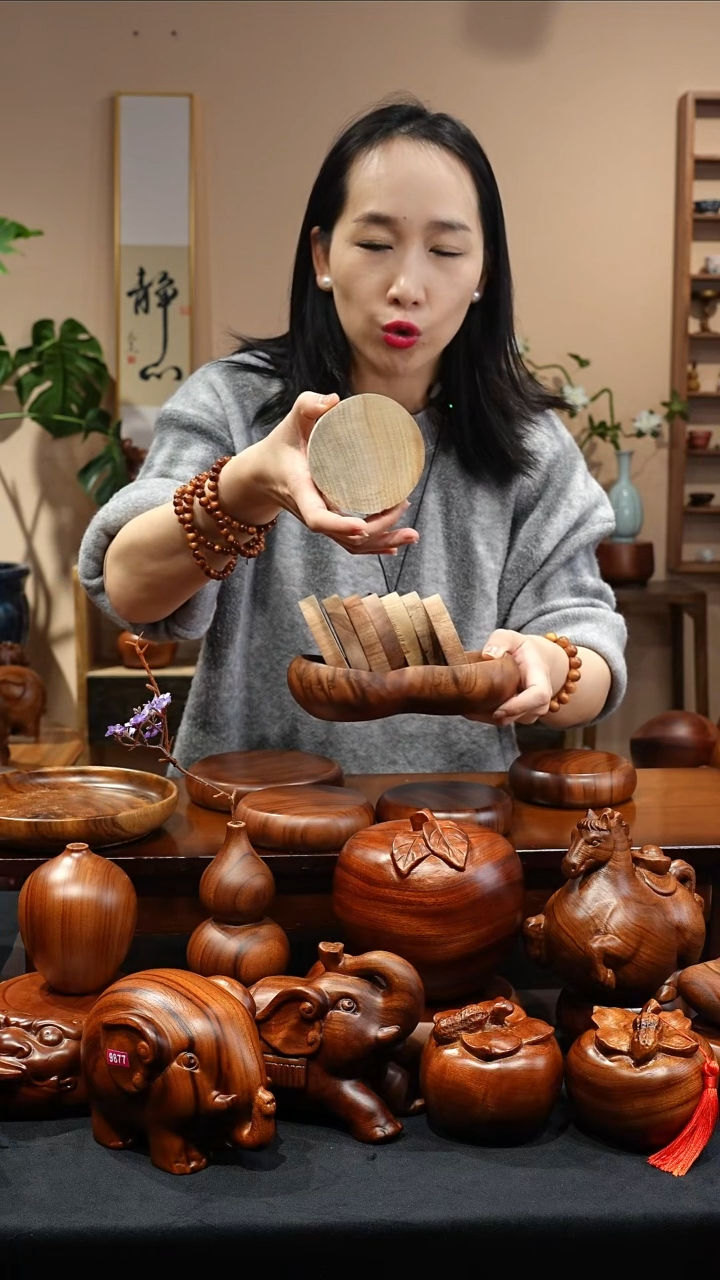 木质香樟木小香片*4