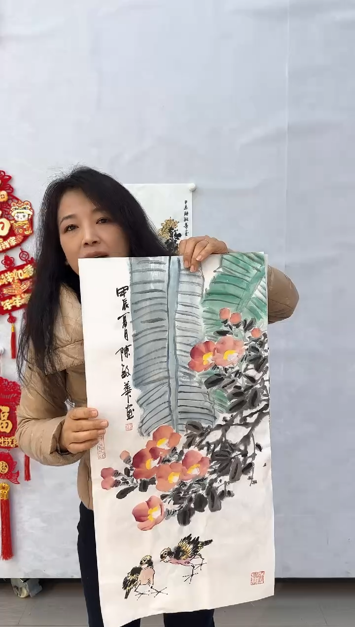 【闪购商品】折扇1福利品花鸟画作品