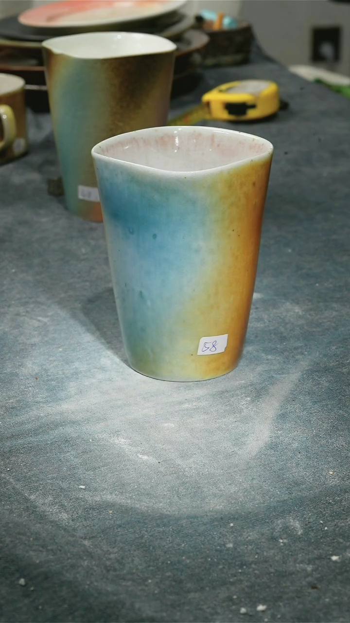 【闪购商品】碗浪鬼柴烧釉绘柴烧杯