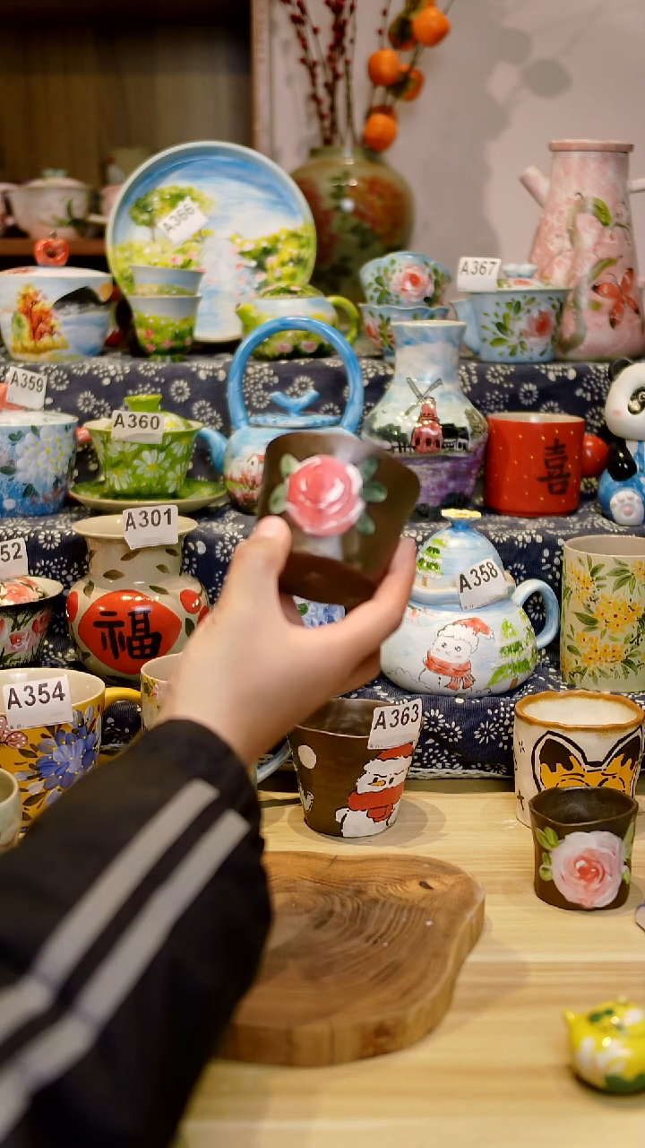 瓷片景德镇手绘釉下彩陶瓷