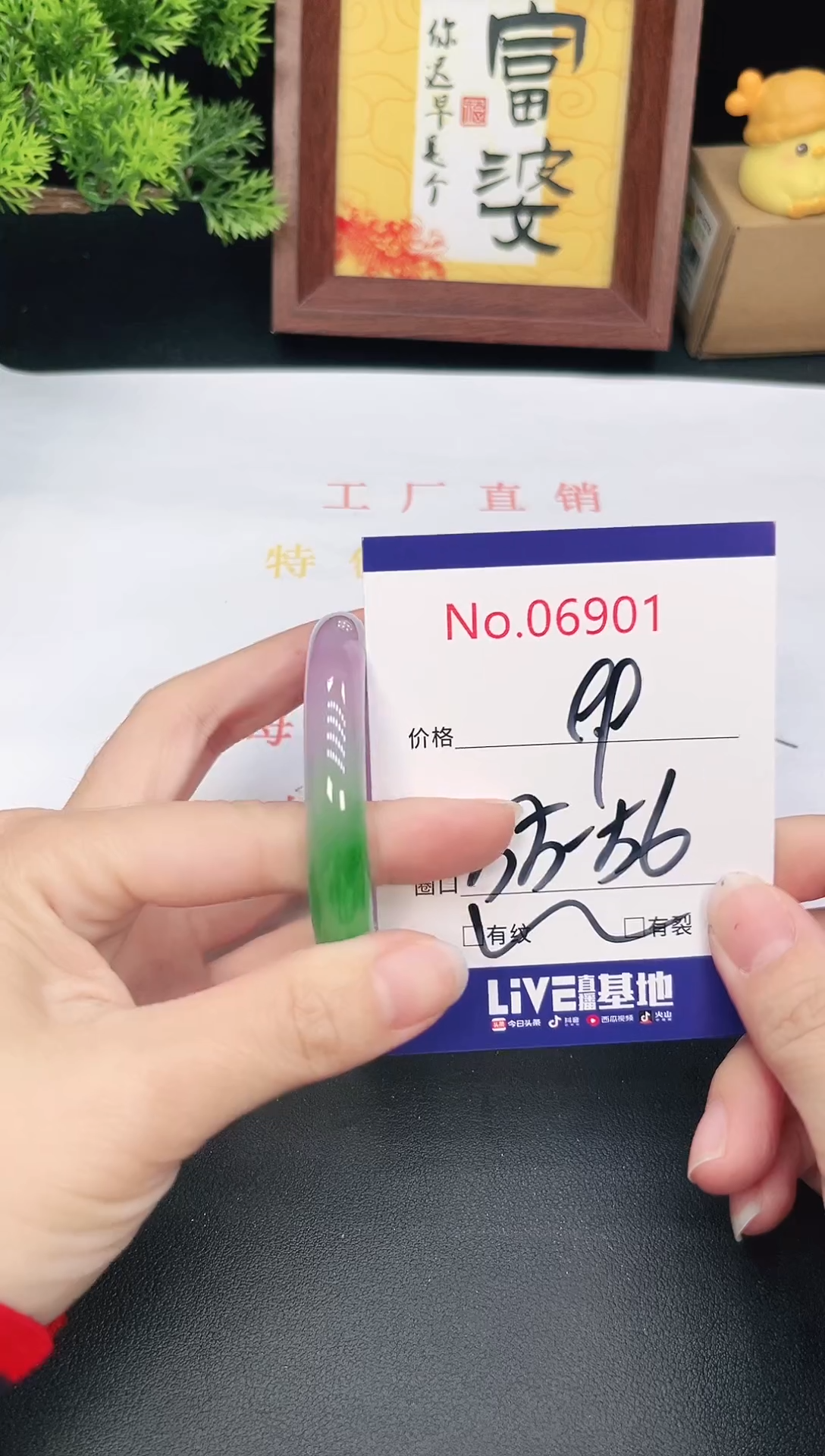 未镶嵌手镯翡翠6901