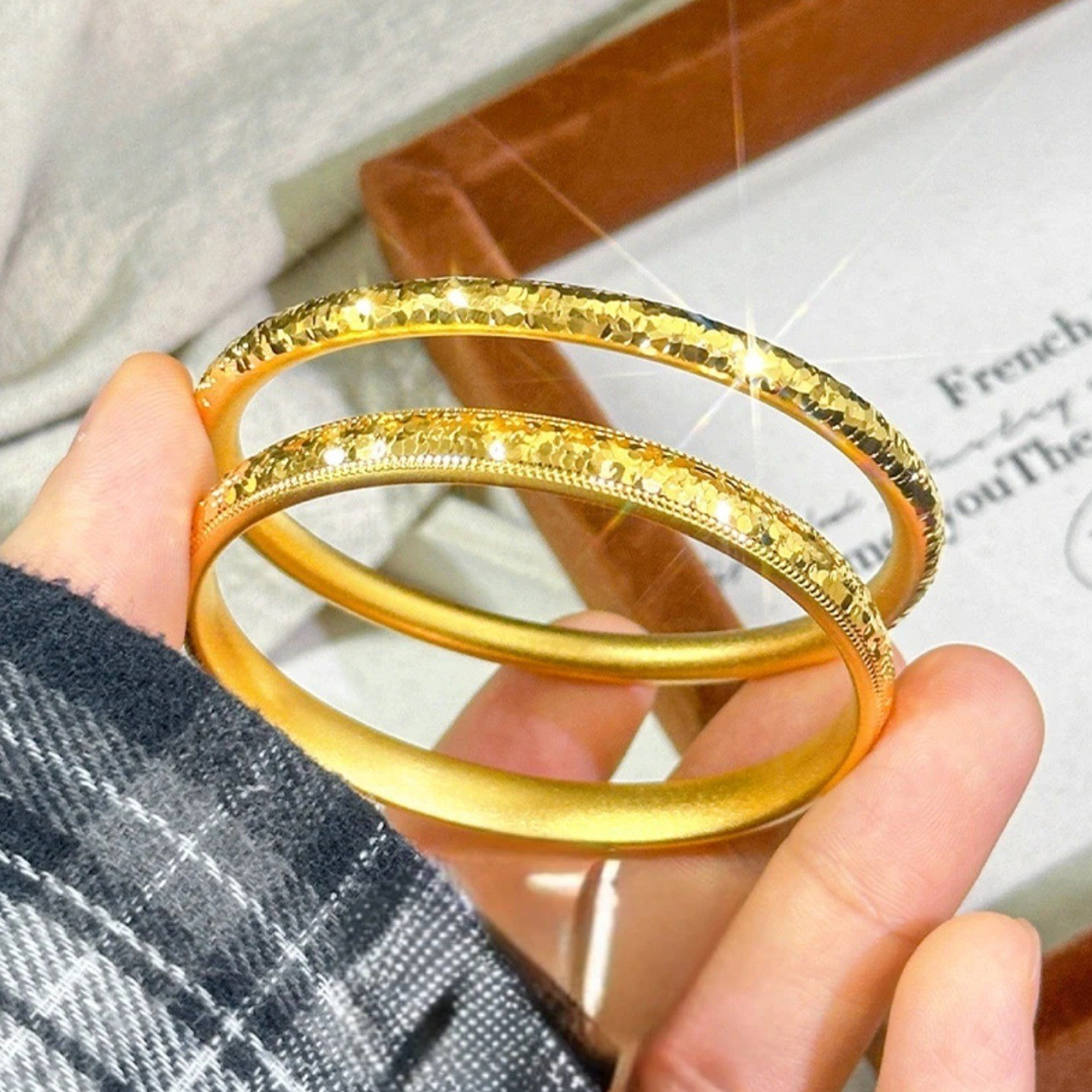 【矿金手工制作】 爆闪碎金泥鳅背手镯 原材料手工制作亮