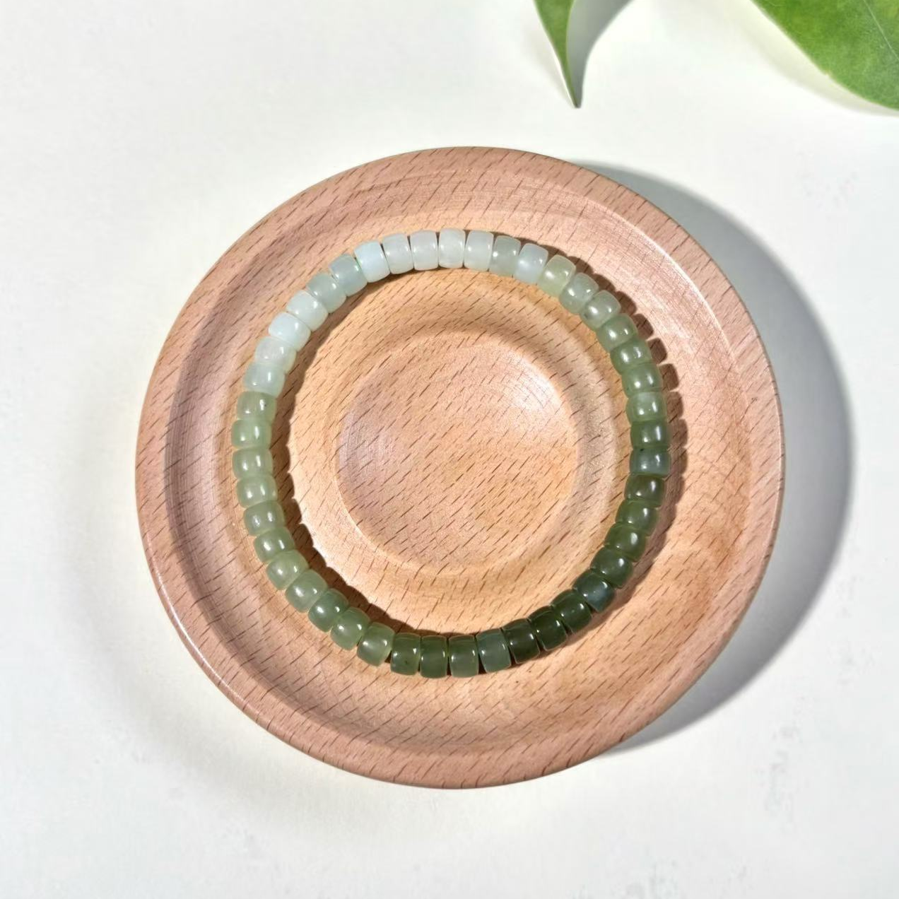 和田玉直切渐变手串（46颗）