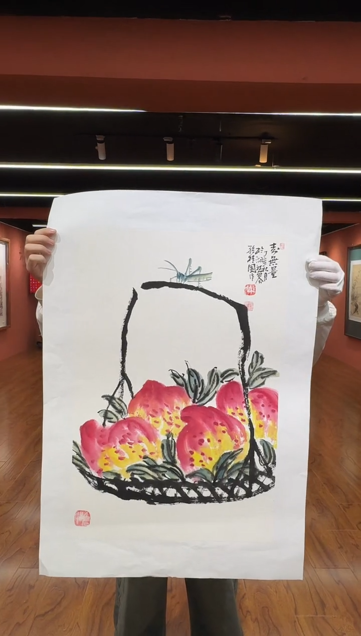 国画孙桂国老师作品，带合影证书5-13