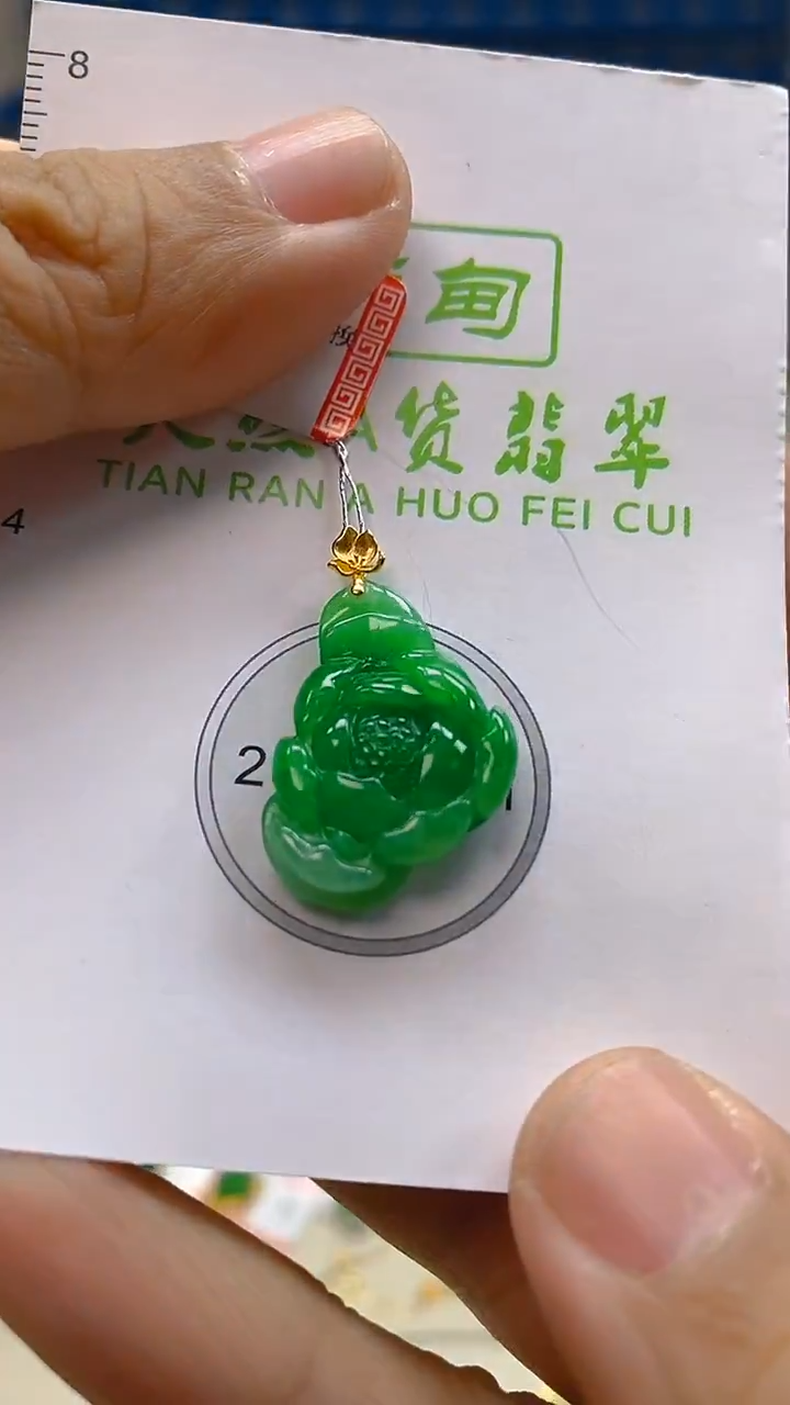 颈饰18K金镶嵌翡翠新号开播 全场乱卖