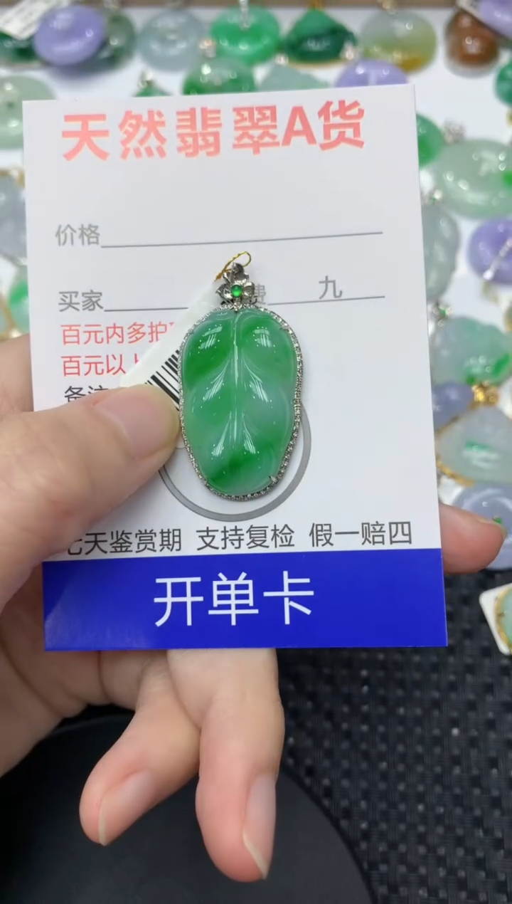 【闪购商品】翡翠颈饰18K金镶嵌1111111111