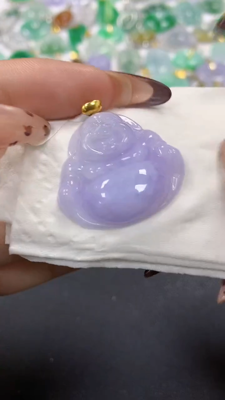 颈饰18K金镶嵌翡翠a货假一赔三支持复检百元上9元证书费自理