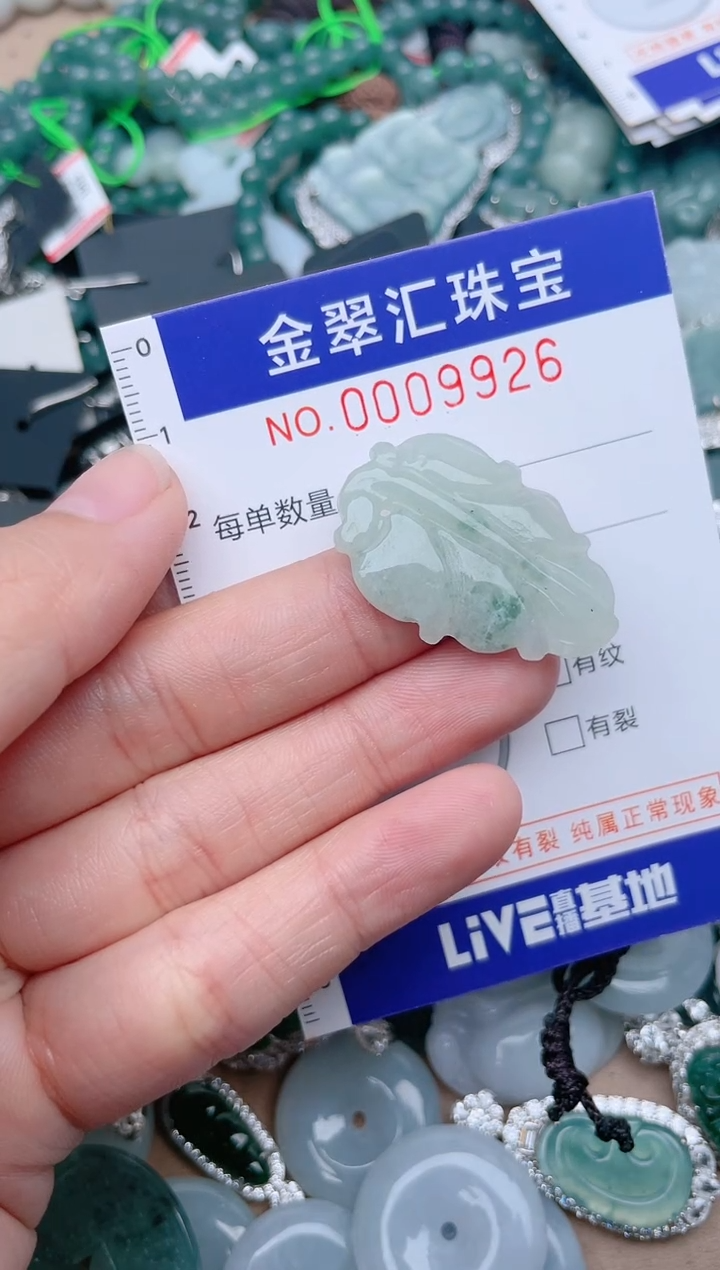 翡翠未镶嵌颈饰9926.......1