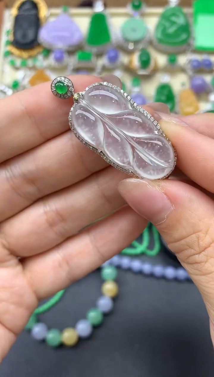 【闪购商品】翡翠颈饰18K金镶嵌489-中国好珍宝