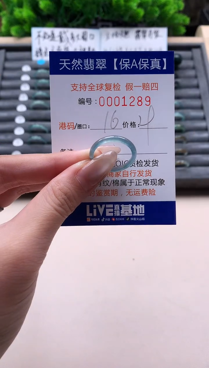 未镶嵌戒指翡翠天然  1289