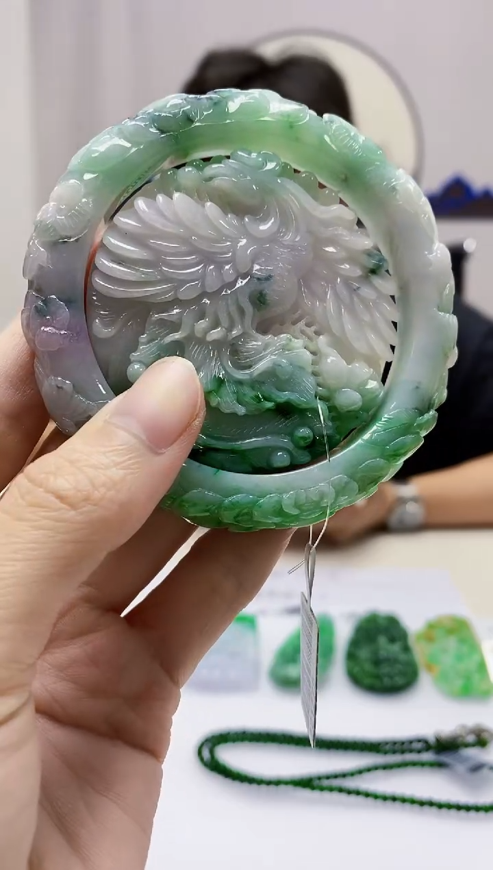 定制翡翠未镶嵌4688zm-毛货手镯（58圈）120