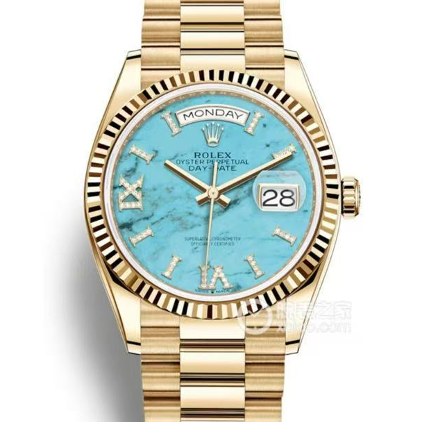 99新 Rolex/劳力士 哈奢馆/名表/128238/36星期日历/23全套