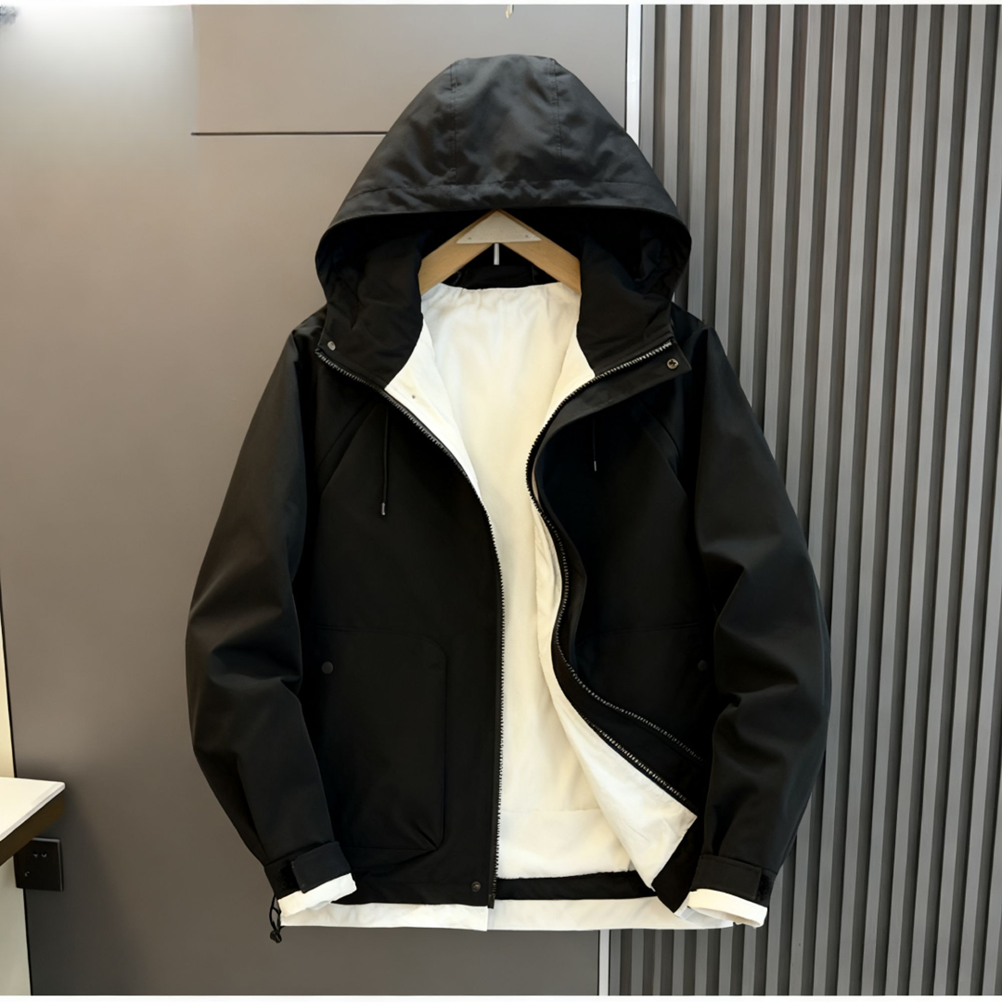 【货真价实】①运动户外休闲潮流秋冬连帽防风耐磨夹克外套