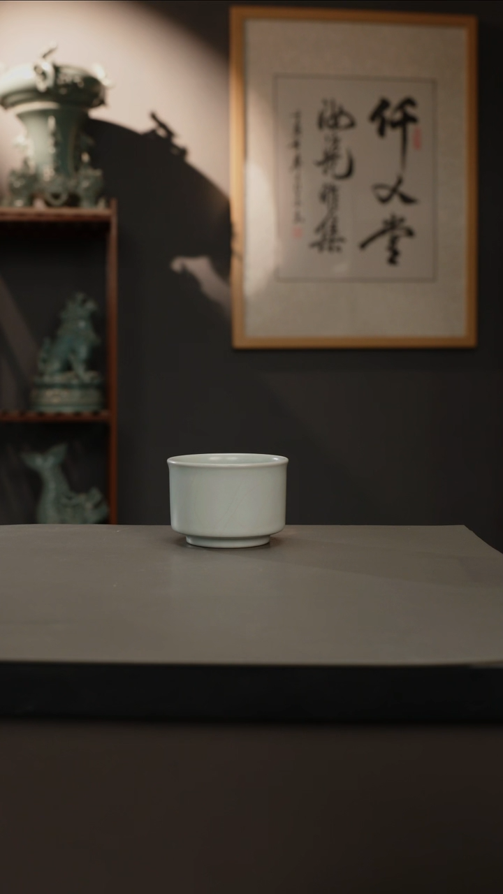 【闪购商品】杯仿古釉原矿  直筒圆唇杯