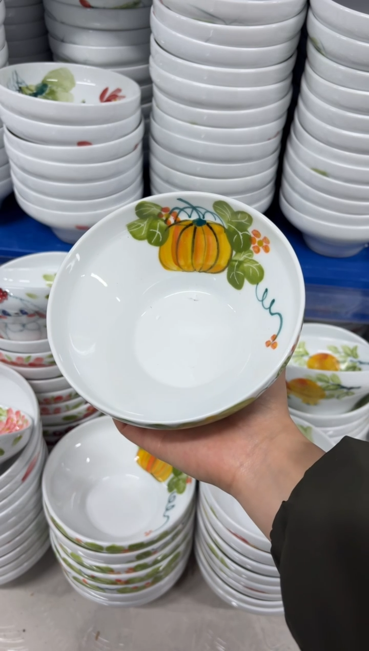 景德镇高温陶瓷食品级手绘釉中彩-葫芦碗