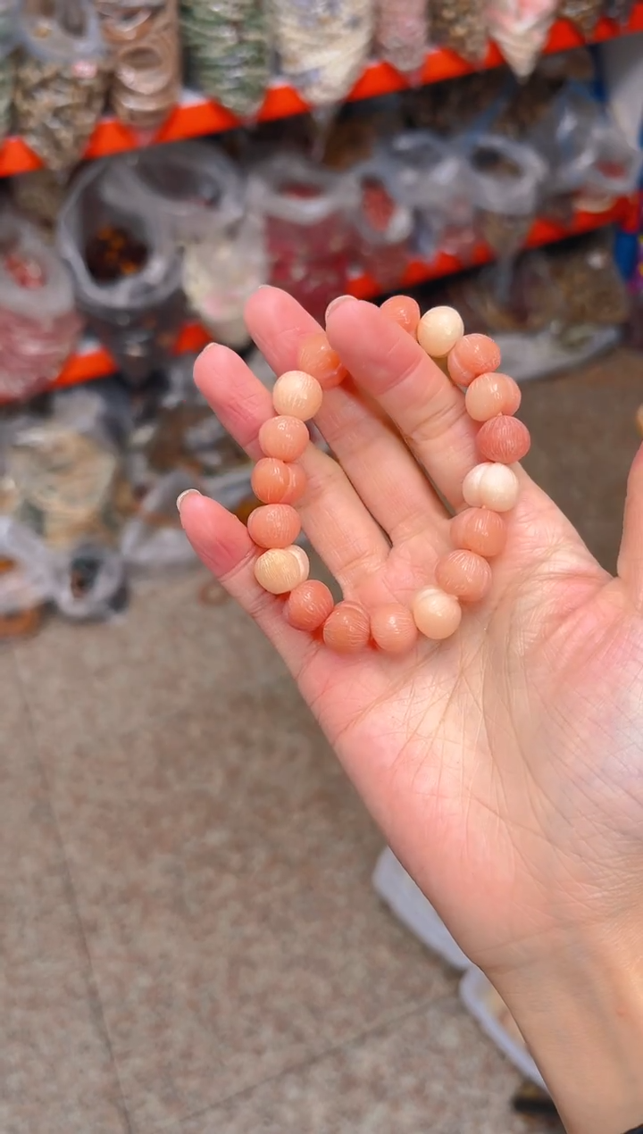 吊坠菩提根/象牙果粉色屁桃单圈