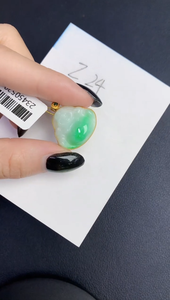 【闪购商品】翡翠18K金镶嵌颈饰0000000000