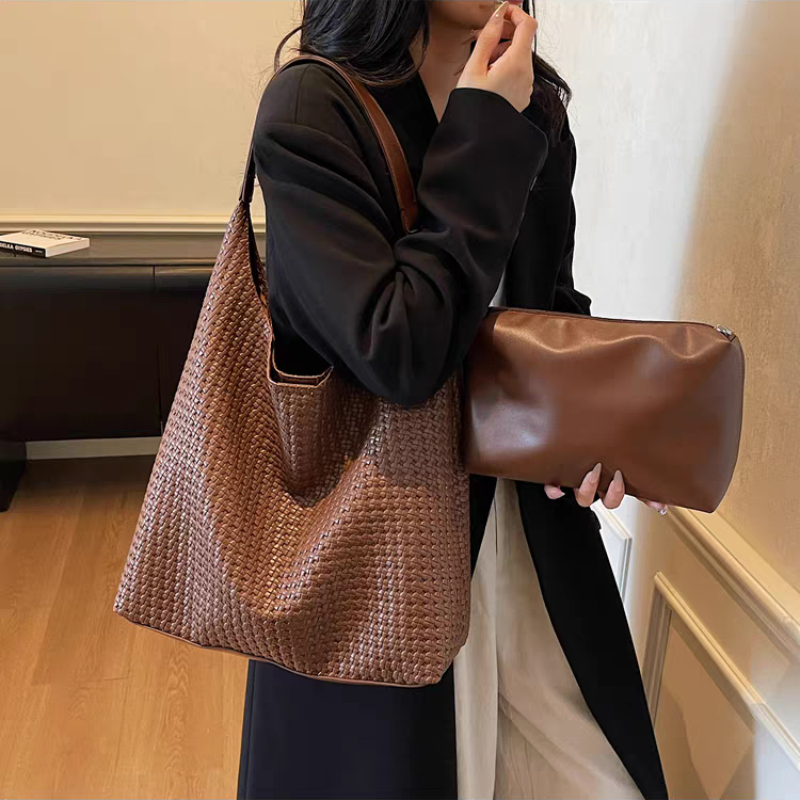 复古时尚托特包女韩版上班通勤腋下包2025新款秋季潮流百搭单肩包