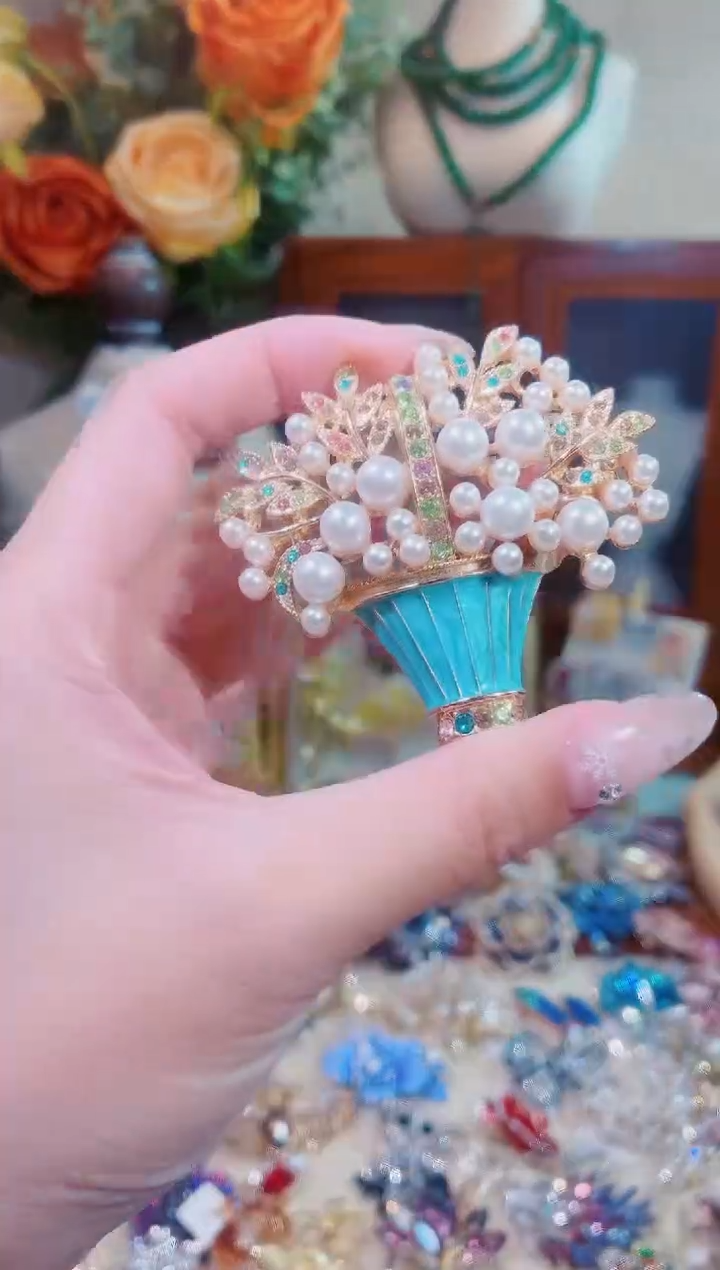 合成立方氧化锆铜合金花篮