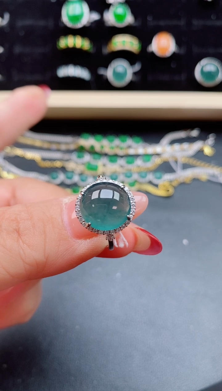 【闪购商品】翡翠戒指银S925镶嵌321321