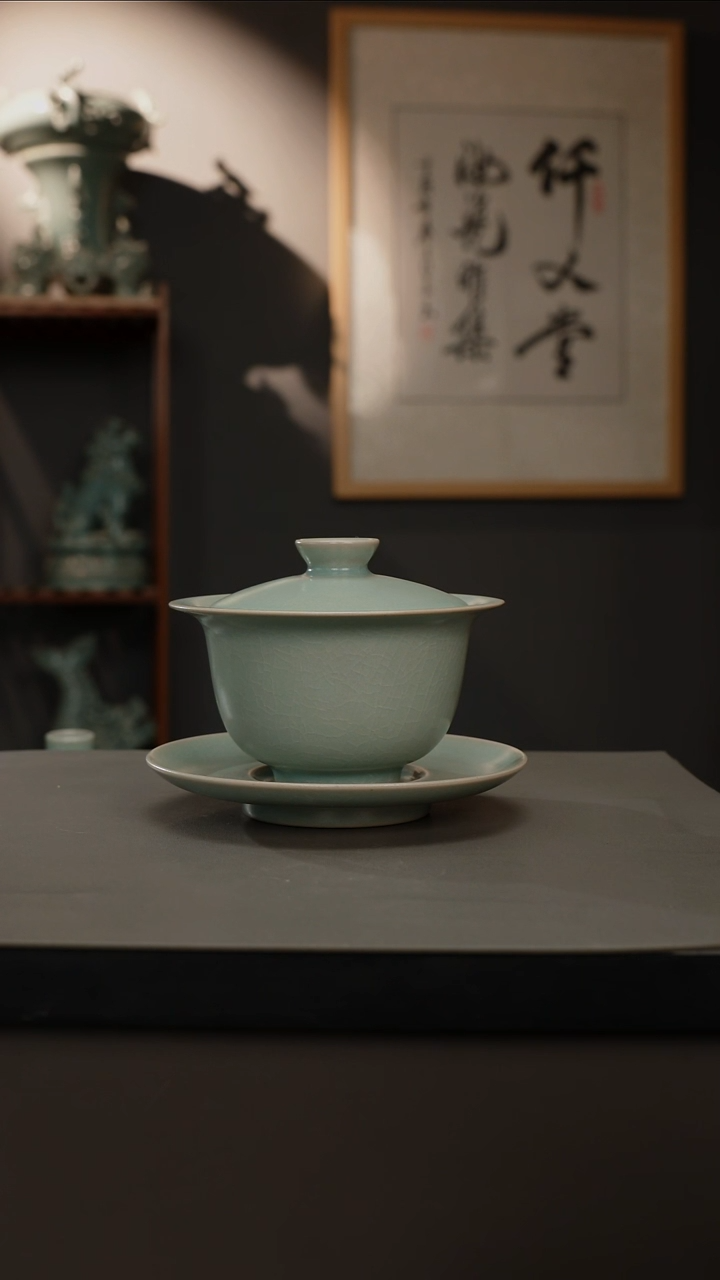 【闪购商品】杯仿古釉原矿元宝三才