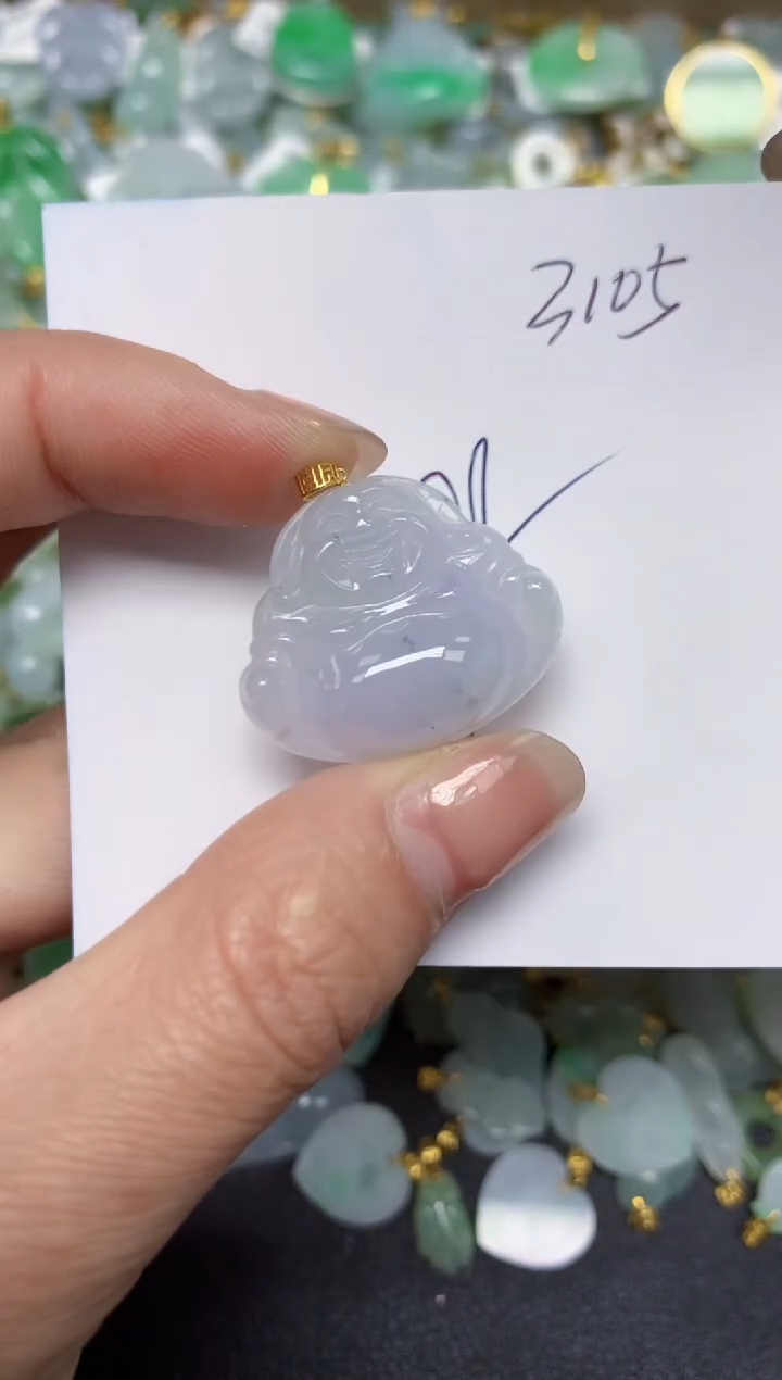 【闪购商品】翡翠颈饰18K金镶嵌天然翡翠A货