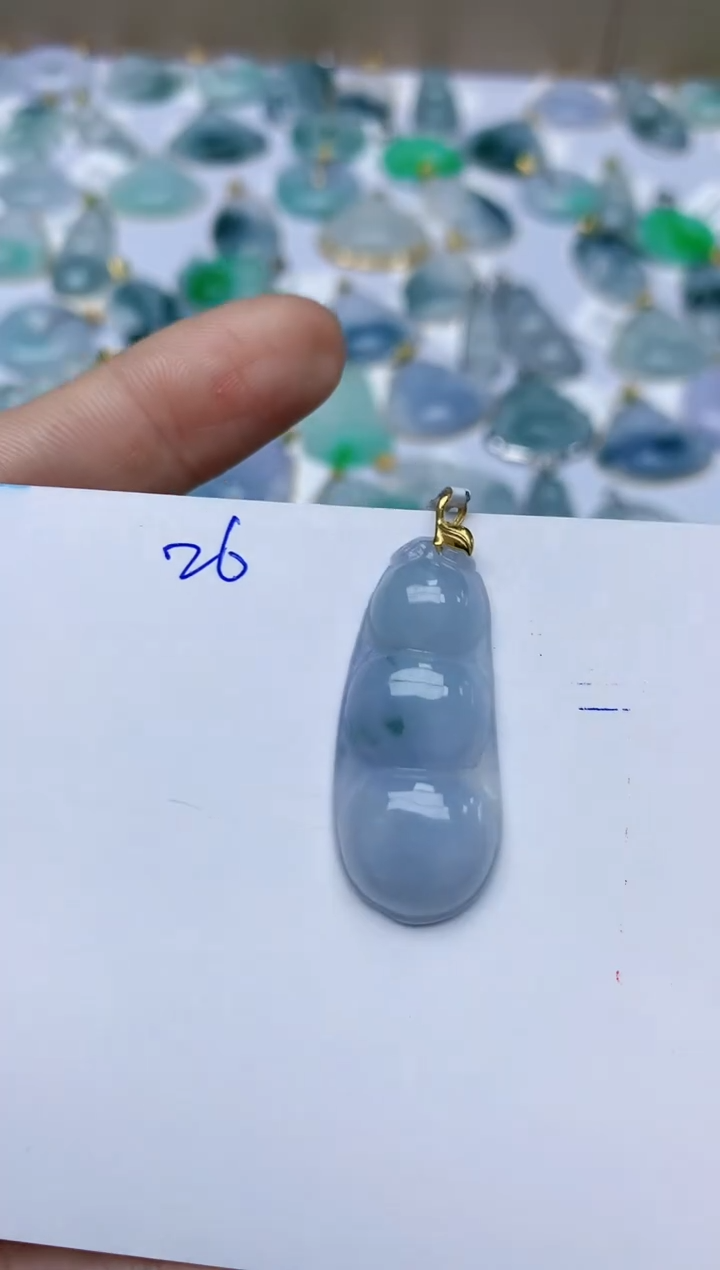 【闪购商品】翡翠颈饰18K金镶嵌天然翡翠A货    26