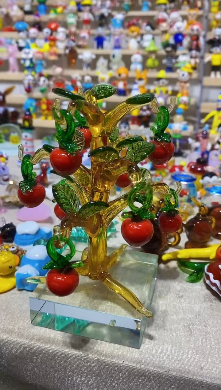 【闪购商品】琉璃手工艺品苹果树